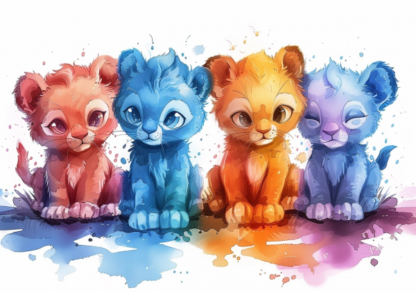 Nursery Wall Art Carton Animals - Saver 4 Pack #1 - Image 2