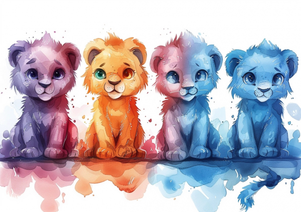 Nursery Wall Art Carton Animals - Saver 4 Pack #1 - Image 3