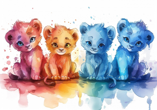 Nursery Wall Art Carton Animals - Saver 4 Pack #1 - Image 4