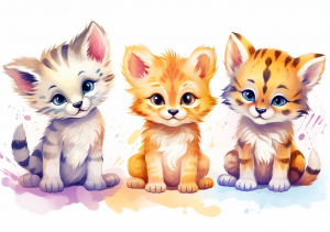 Nursery Wall Art Carton Animals - Saver 4 Pack #2