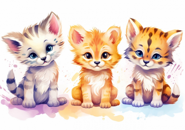 Nursery Wall Art Carton Animals - Saver 4 Pack #2