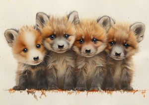 Nursery Wall Art Cartoon Animals - NWARA00014