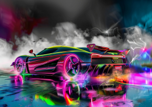 Super Cars Neon Nights - Saver 6 Pack #1