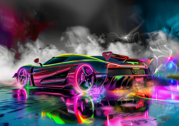Super Cars Neon Nights - Saver 6 Pack #1