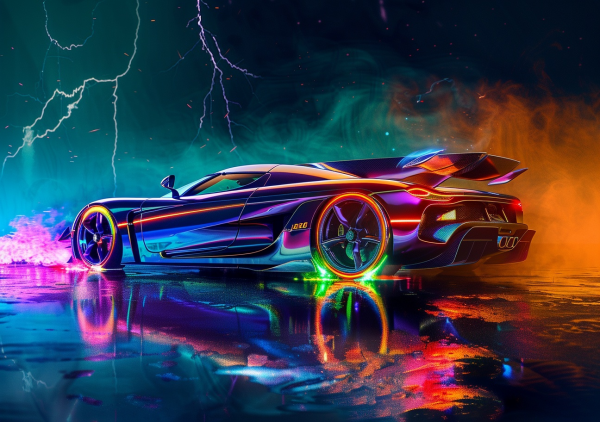 Super Cars Neon Nights - Saver 6 Pack #3 - Image 2