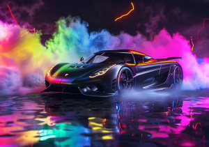 Super Cars Neon Nights - Saver 6 Pack #3