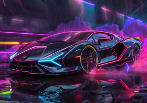 Super Cars Neon Nights - Saver 6 Pack #2