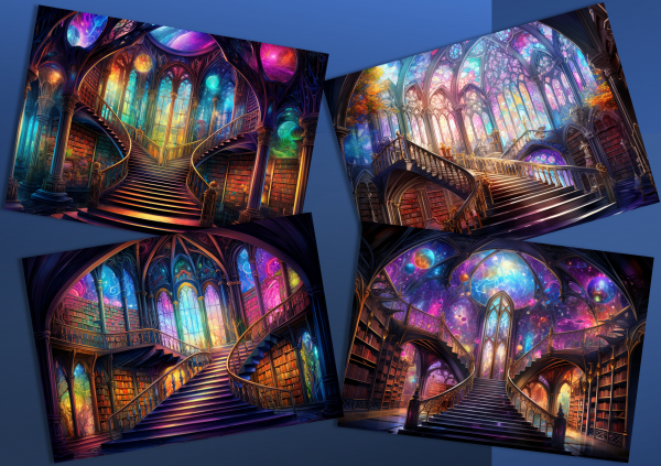 100 Fantasy Magical Library - Landscape - Image 7