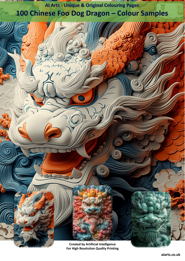 100 Chinese Foo Dog Dragons - Image 3