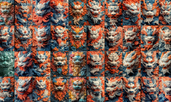 100 Chinese Foo Dog Dragons - Image 5