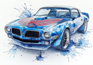 Alcohol Ink Muscle Cars - AIMC00001