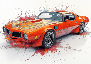 Alcohol Ink Muscle Cars - AIMC00002