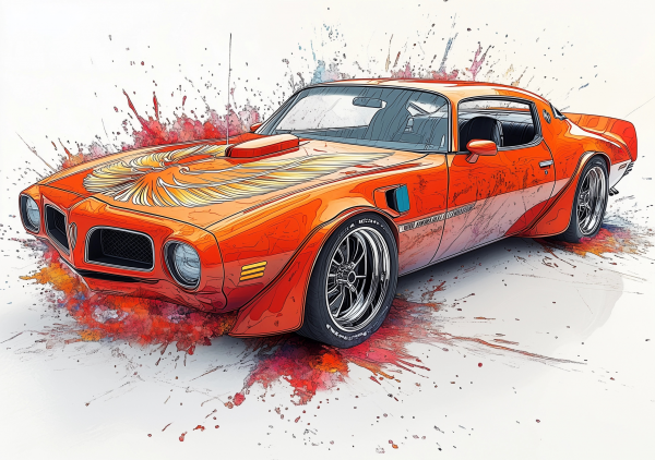 Alcohol Ink Muscle Cars - AIMC00002