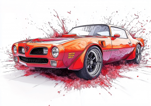 Alcohol Ink Muscle Cars - AIMC00003
