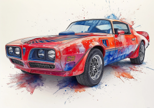 Alcohol Ink Muscle Cars - AIMC00005