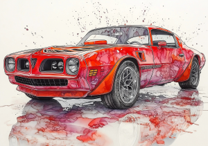 Alcohol Ink Muscle Cars - AIMC00006