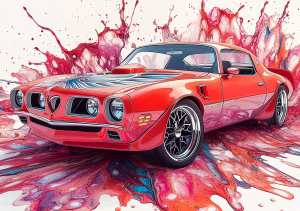 Alcohol Ink Muscle Cars - AIMC00007
