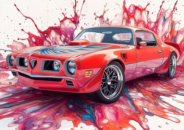 Alcohol Ink Muscle Cars - AIMC00007