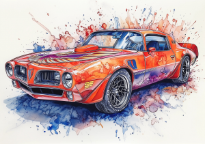 Alcohol Ink Muscle Cars - AIMC00008