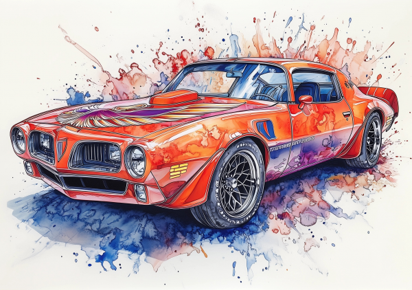 Alcohol Ink Muscle Cars - AIMC00008