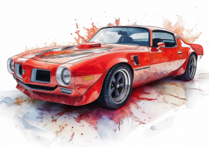 Alcohol Ink Muscle Cars - AIMC00010