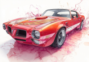 Alcohol Ink Muscle Cars - AIMC00011