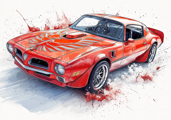 Alcohol Ink Muscle Cars - AIMC00012