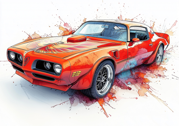 Alcohol Ink Muscle Cars - AIMC00015