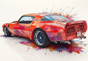 Alcohol Ink Muscle Cars - AIMC00016