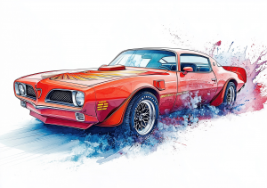 Alcohol Ink Muscle Cars - AIMC00018