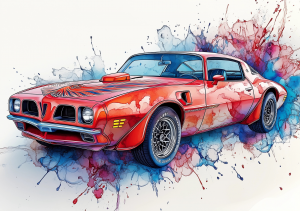Alcohol Ink Muscle Cars - AIMC00019