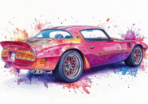 Alcohol Ink Muscle Cars - AIMC00020