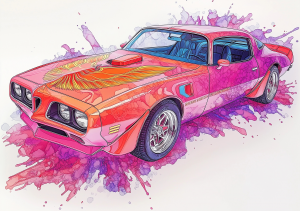 Alcohol Ink Muscle Cars - AIMC00021