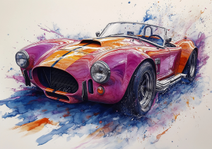 Alcohol Ink Muscle Cars - AIMC00026