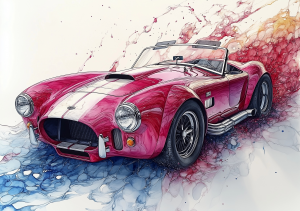 Alcohol Ink Muscle Cars - AIMC00029