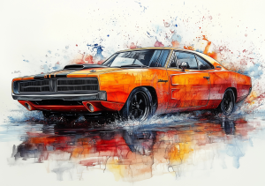 Alcohol Ink Muscle Cars - AIMC00030
