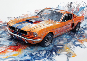Alcohol Ink Muscle Cars - AIMC00035