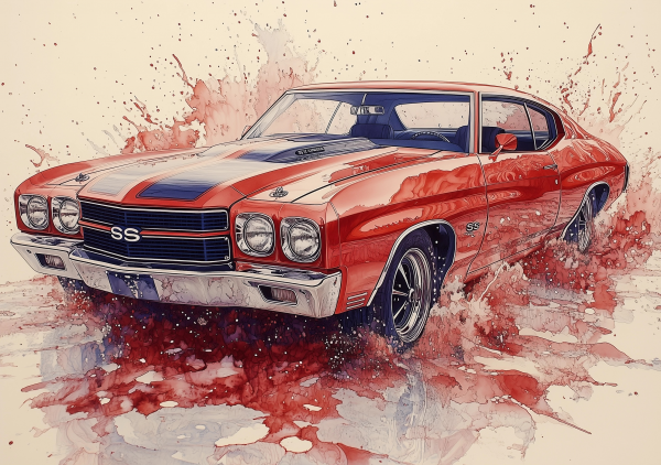 Alcohol Ink Muscle Cars - AIMC00037