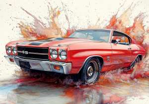 Alcohol Ink Muscle Cars - AIMC00038