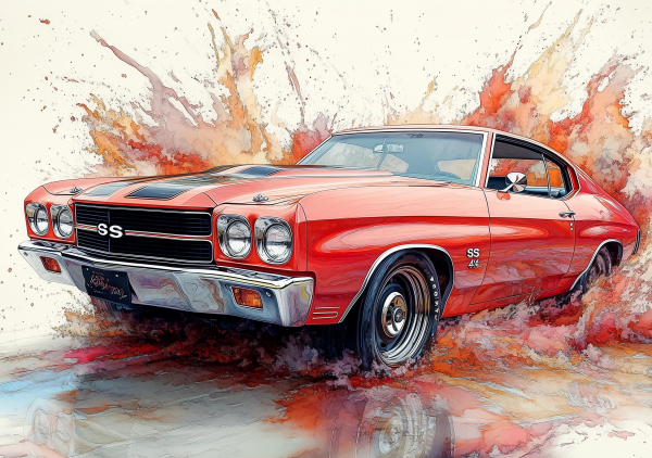 Alcohol Ink Muscle Cars - AIMC00038