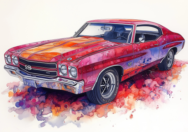 Alcohol Ink Muscle Cars - AIMC00039