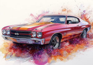 Alcohol Ink Muscle Cars - AIMC00040