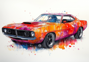 Alcohol Ink Muscle Cars - AIMC00041