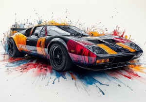 Alcohol Ink Muscle Cars - AIMC00046