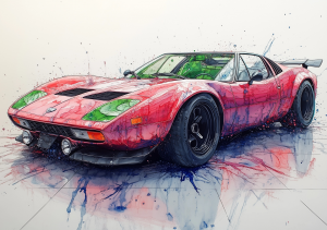 Alcohol Ink Muscle Cars - AIMC00047