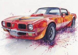 Alcohol Ink Muscle Cars - AIMC00048