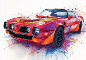 Alcohol Ink Muscle Cars - AIMC00049