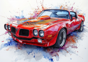 Alcohol Ink Muscle Cars - AIMC00050