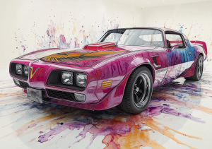 Alcohol Ink Muscle Cars - AIMC00051