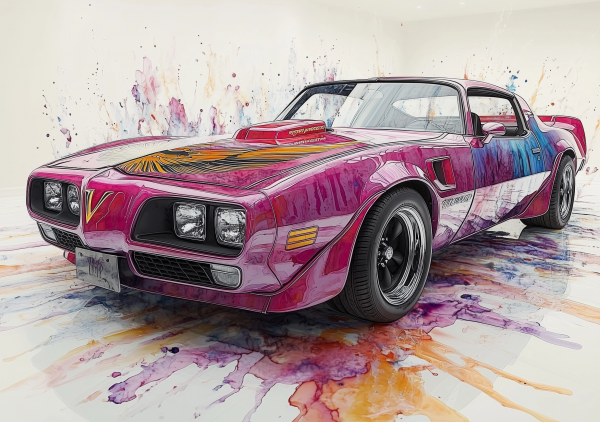 Alcohol Ink Muscle Cars - AIMC00051